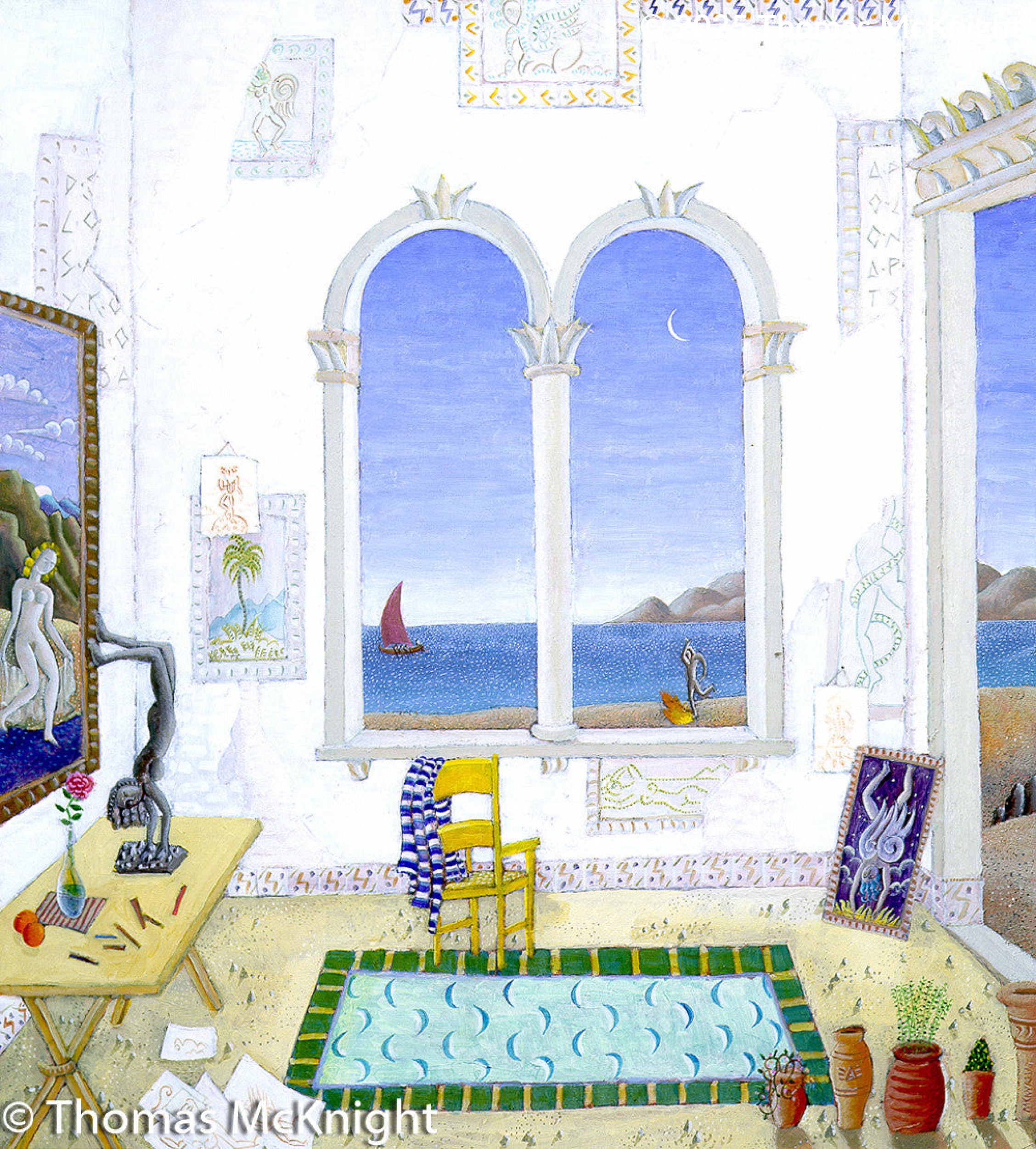 Aegean Studio Acrylic on Canvas acrylic on canvas