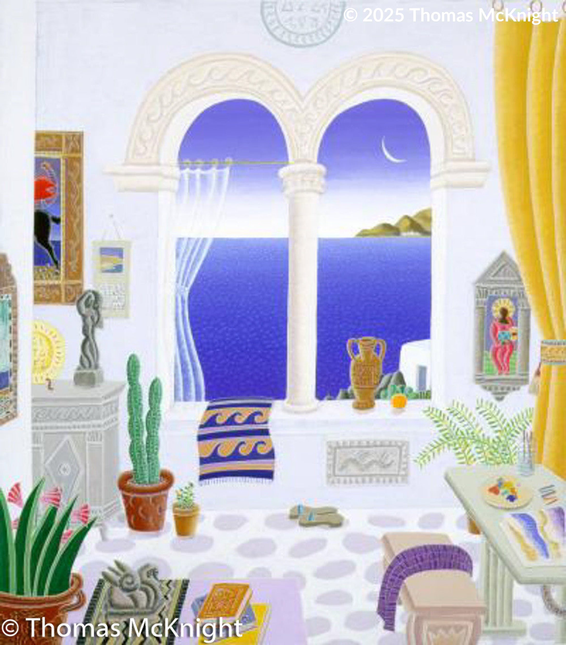 Aegean Studio with Arches Casein on Paper casein on paper