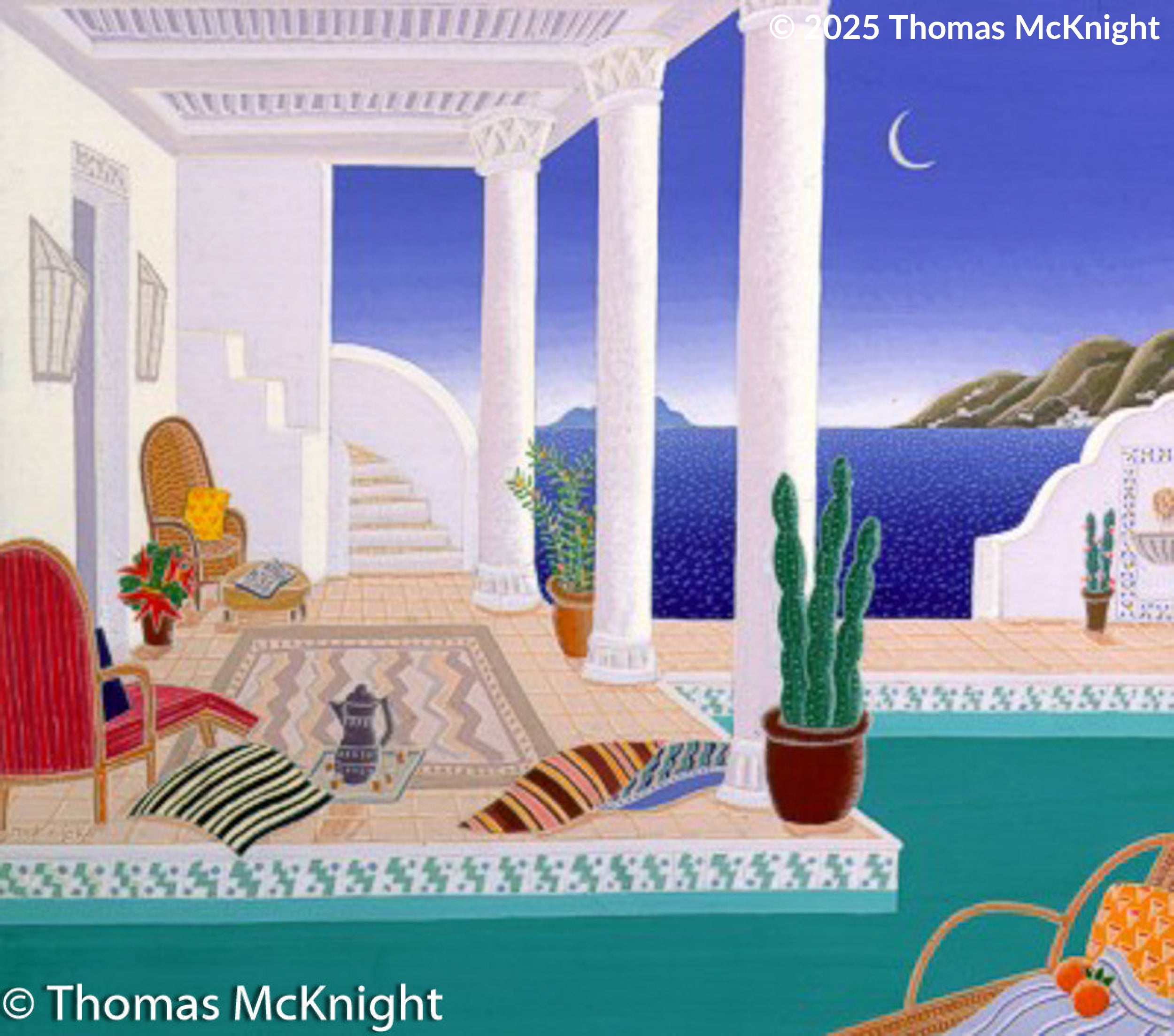 Andalusian Pool: Daydreams Suite casein on paper