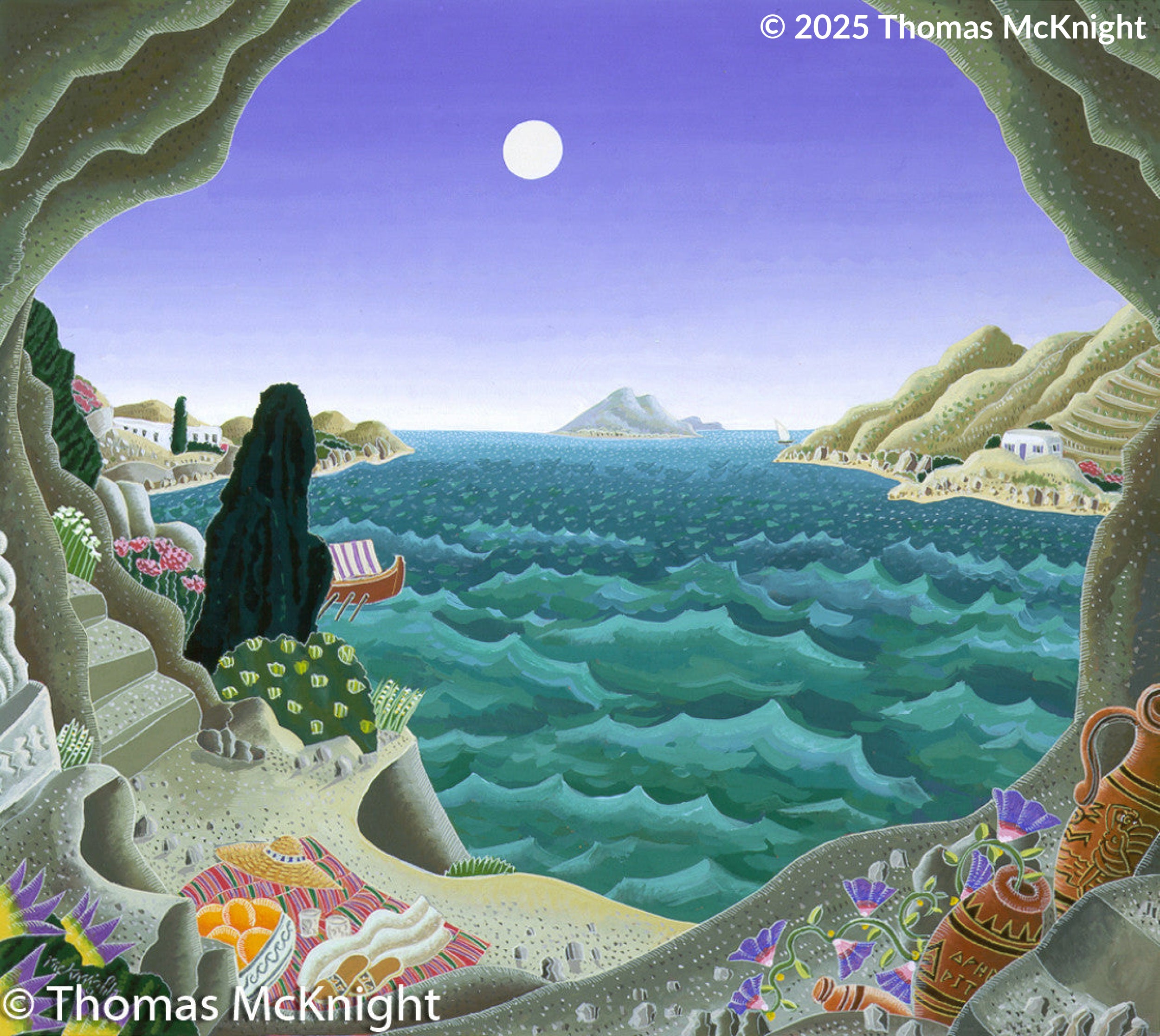 Aphrodite’s Cave Casein on Paper casein on paper