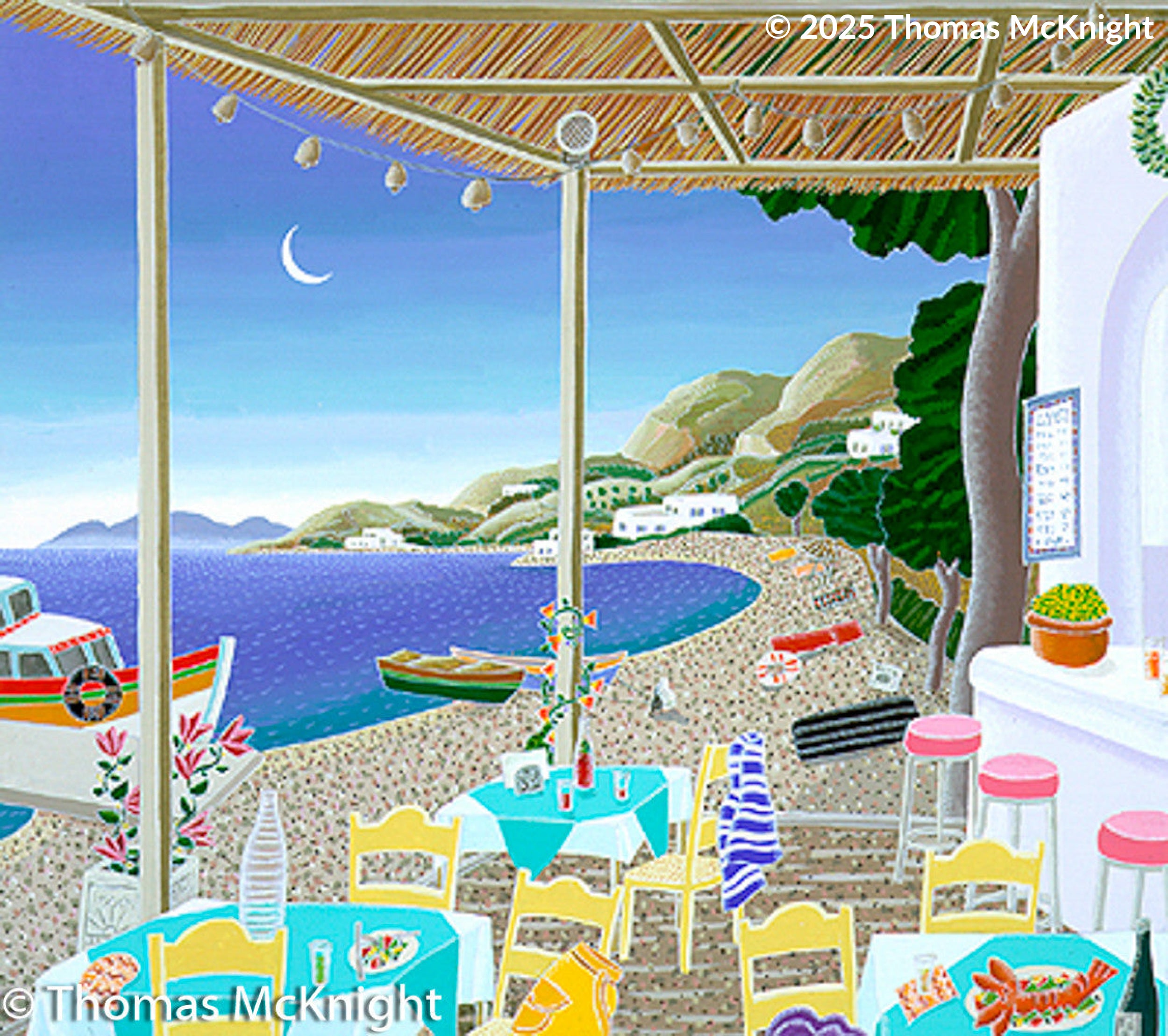 Lambi Beach Casein on Paper casein on paper