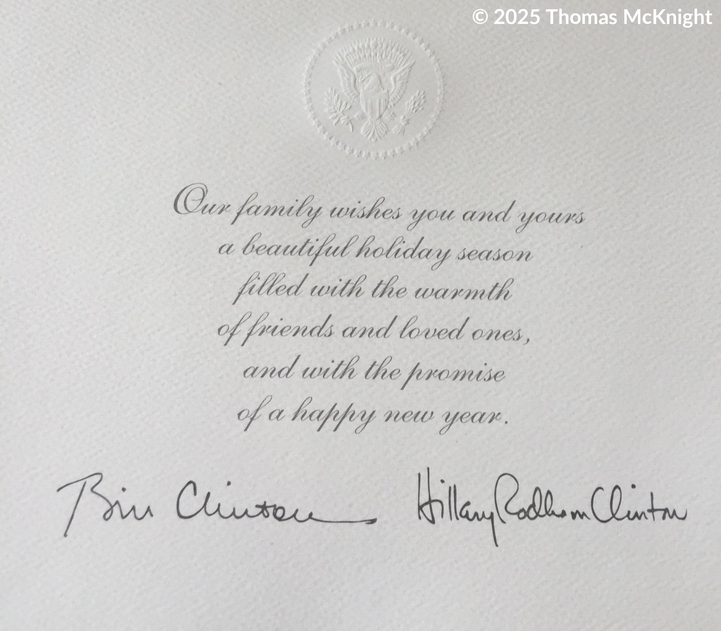 Christmas Card - Official White House Christmas Card for 1995 The Blue Room Christmas Card