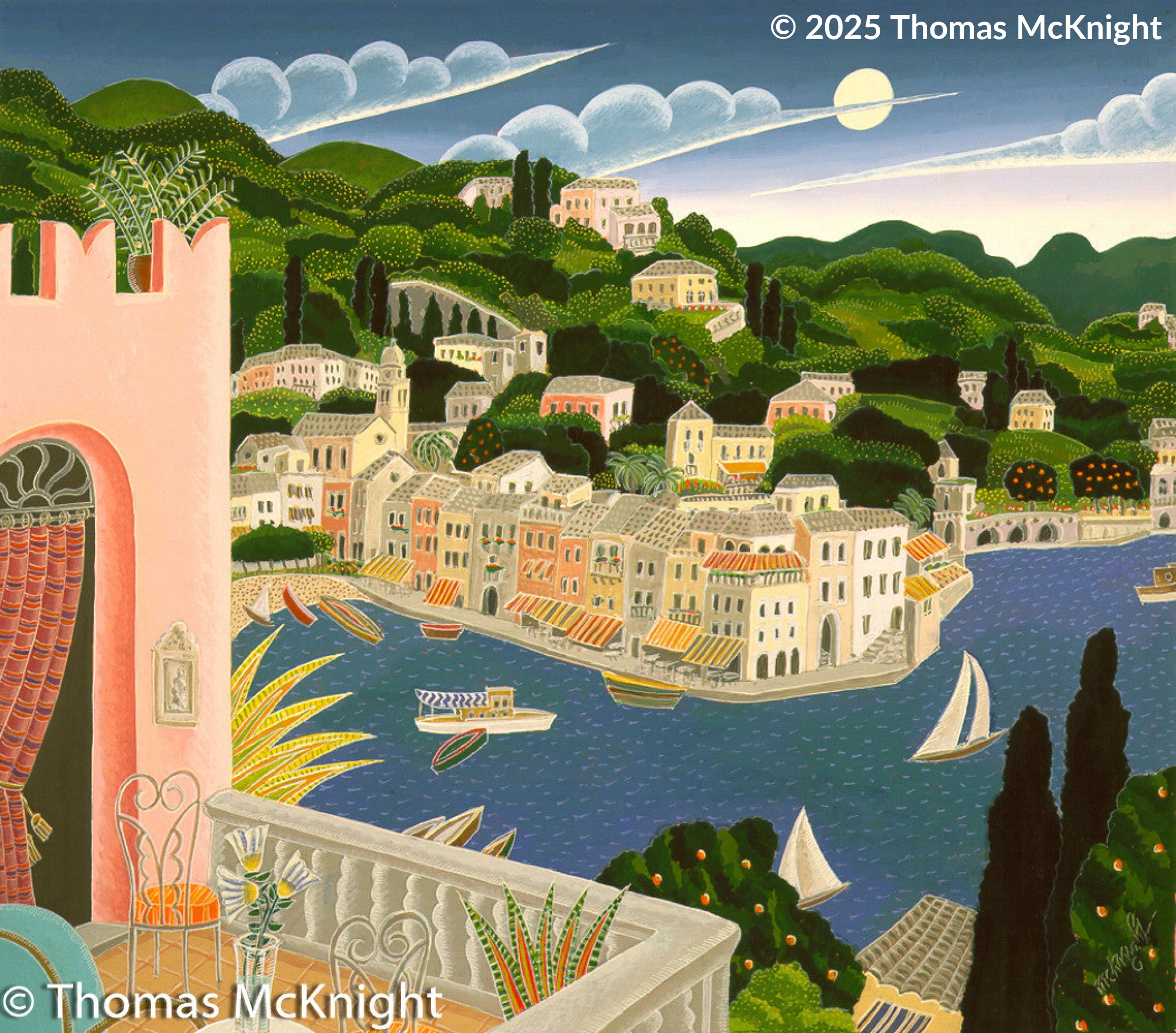 Portofino Terrace Giclee Giclee
